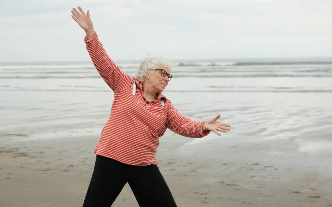 Grandma Enjoying Living At Home Near The Beach