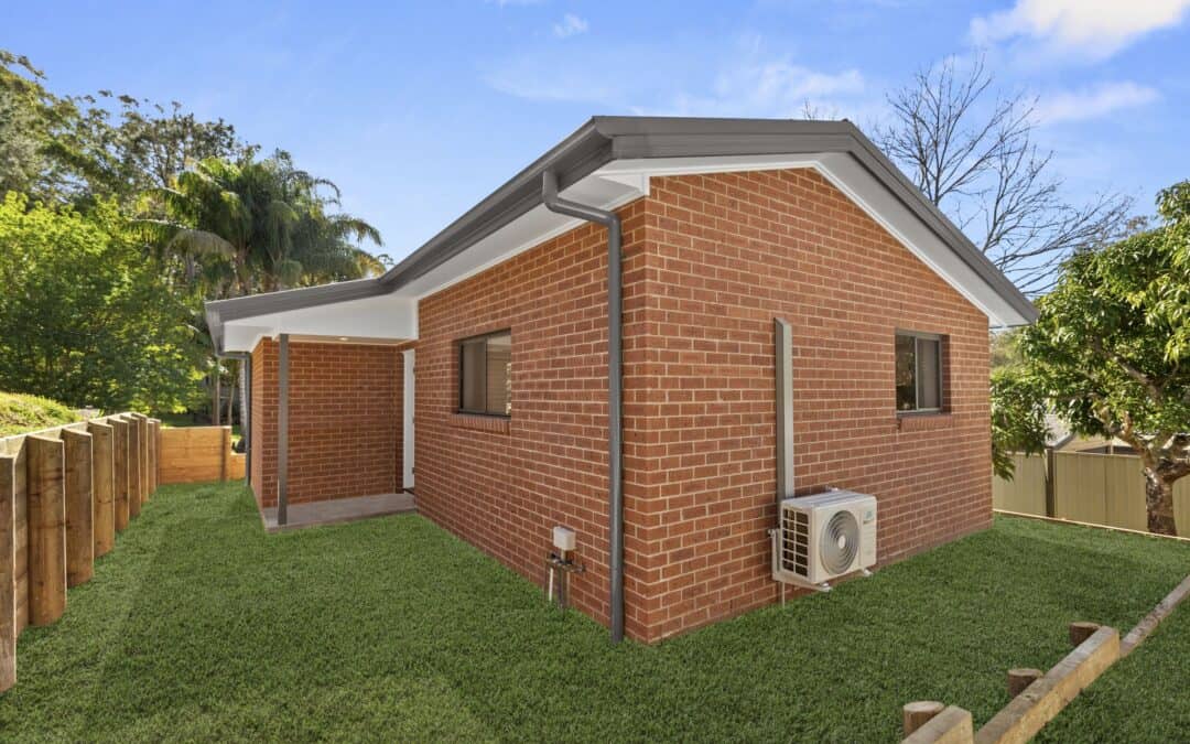 Brick Veneer and Tiled Roof Two Bed Granny Flat Constructed in Gosford NSW